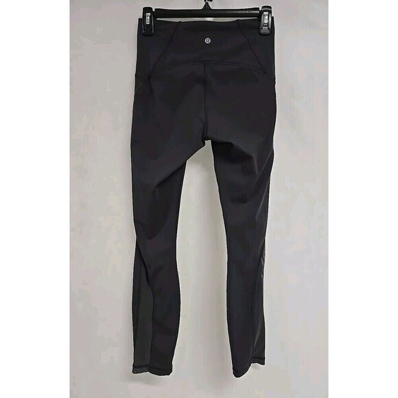 Lululemon Train Times High Rise Tight 7/8 Pant 24" Dark Gray MESH Women’s Size 6 - Picture 2 of 9